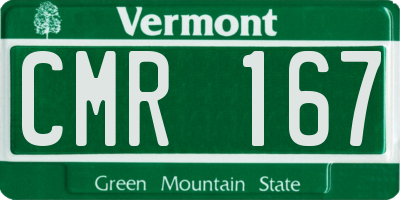 VT license plate CMR167