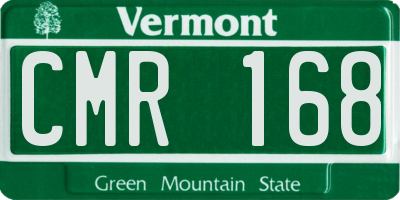 VT license plate CMR168