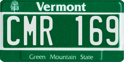 VT license plate CMR169