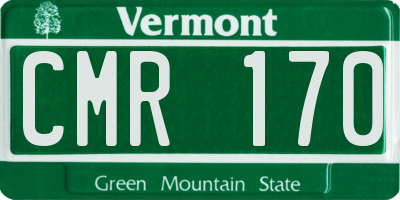 VT license plate CMR170