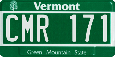 VT license plate CMR171