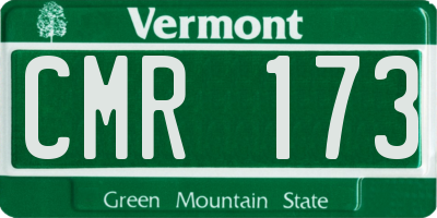 VT license plate CMR173