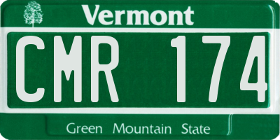 VT license plate CMR174
