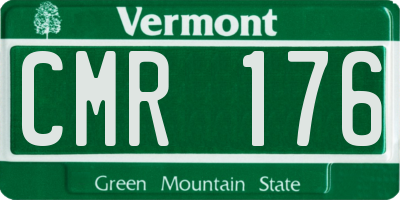 VT license plate CMR176