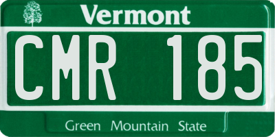 VT license plate CMR185
