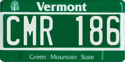 VT license plate CMR186