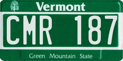 VT license plate CMR187