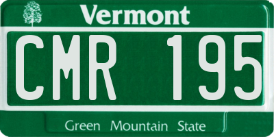 VT license plate CMR195