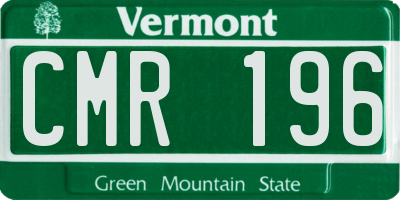 VT license plate CMR196