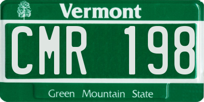 VT license plate CMR198