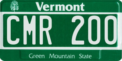 VT license plate CMR200