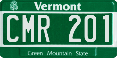 VT license plate CMR201