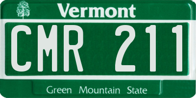 VT license plate CMR211