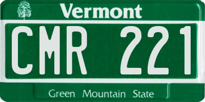 VT license plate CMR221