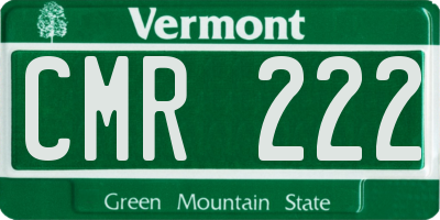 VT license plate CMR222