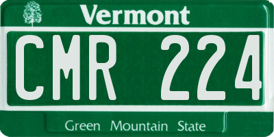 VT license plate CMR224