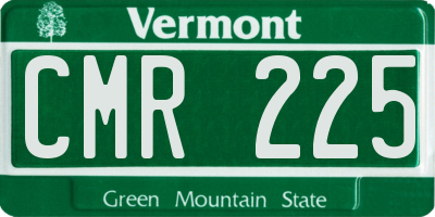 VT license plate CMR225