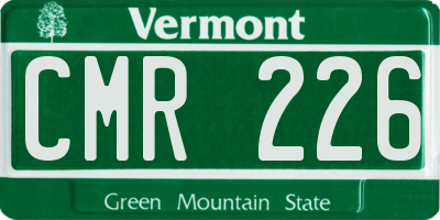 VT license plate CMR226