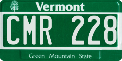 VT license plate CMR228