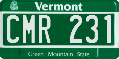 VT license plate CMR231