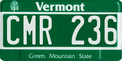 VT license plate CMR236