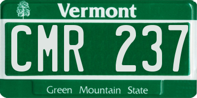 VT license plate CMR237