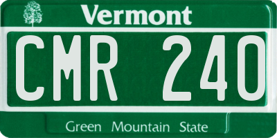 VT license plate CMR240