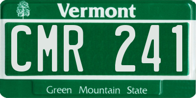 VT license plate CMR241
