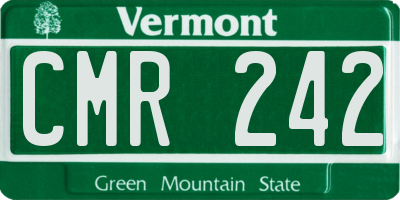 VT license plate CMR242