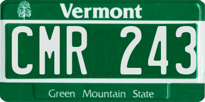 VT license plate CMR243