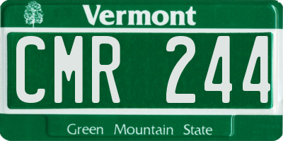 VT license plate CMR244