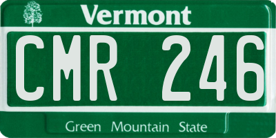 VT license plate CMR246