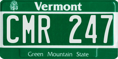 VT license plate CMR247