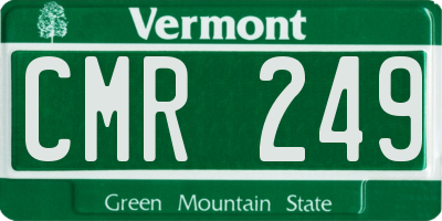 VT license plate CMR249
