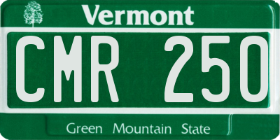 VT license plate CMR250