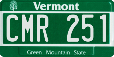 VT license plate CMR251