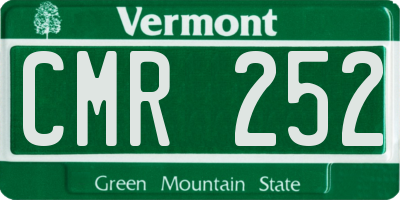 VT license plate CMR252