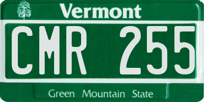 VT license plate CMR255