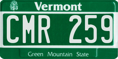 VT license plate CMR259