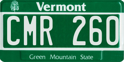 VT license plate CMR260