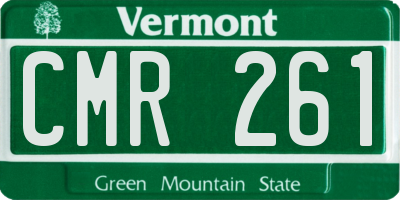 VT license plate CMR261
