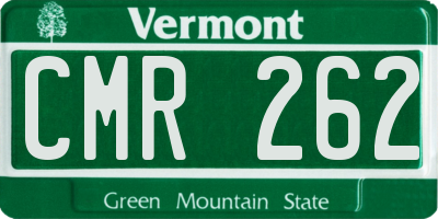 VT license plate CMR262