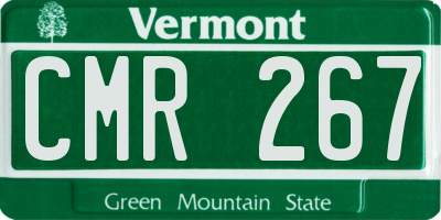VT license plate CMR267