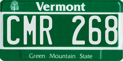 VT license plate CMR268