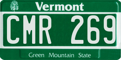 VT license plate CMR269