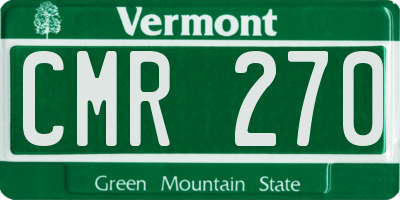 VT license plate CMR270
