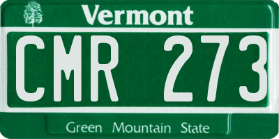 VT license plate CMR273