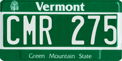 VT license plate CMR275