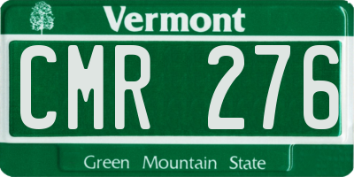 VT license plate CMR276