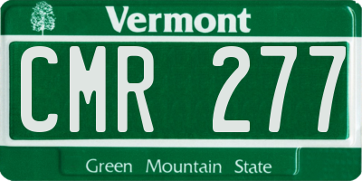 VT license plate CMR277